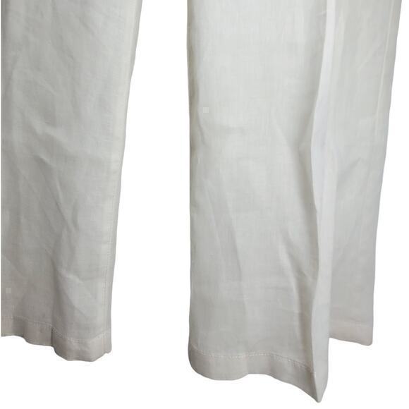 Banana Republic Off‎ White Linen Flat Front Straight Leg - Picture 10 of 16